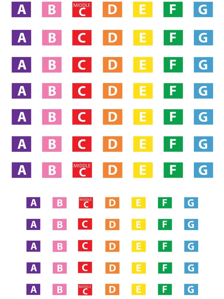 Play It! Small and Midsize Piano Key Stickers